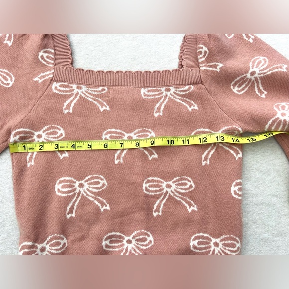Willow and Wind Pink Bow Sweater - Picture 8 of 9